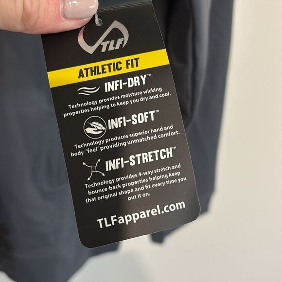 TLF apparel vital infi-dry zip up hoodie turbulence gray size large NWT - Picture 4 of 5